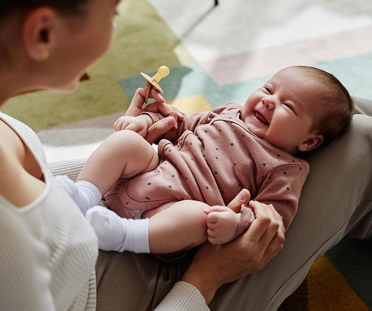 Mom with baby on her lap