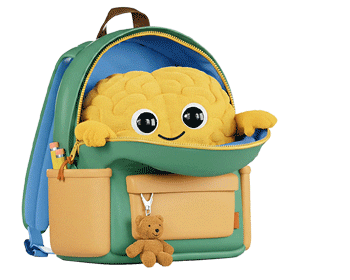 Brainy in a backpack