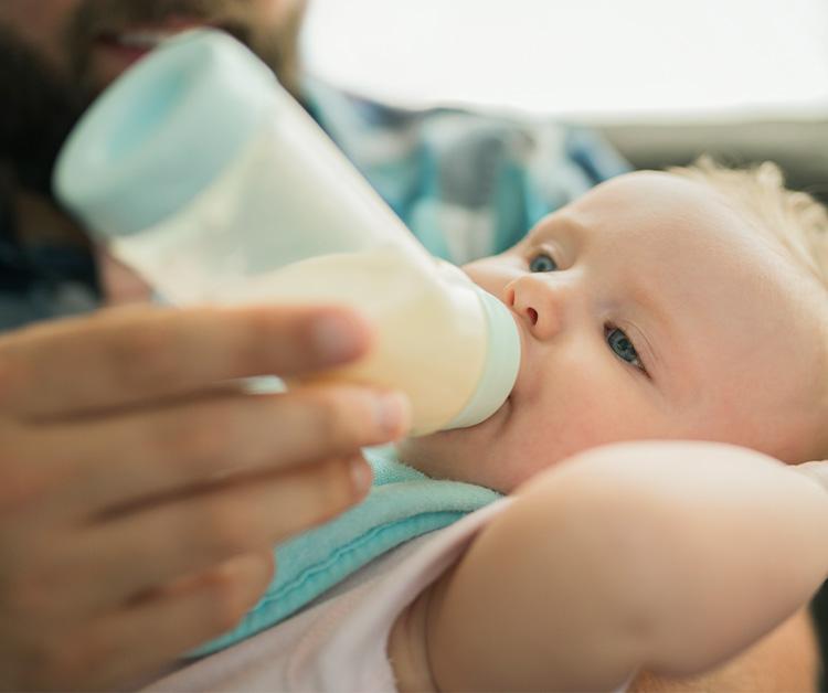 Baby drinking milk